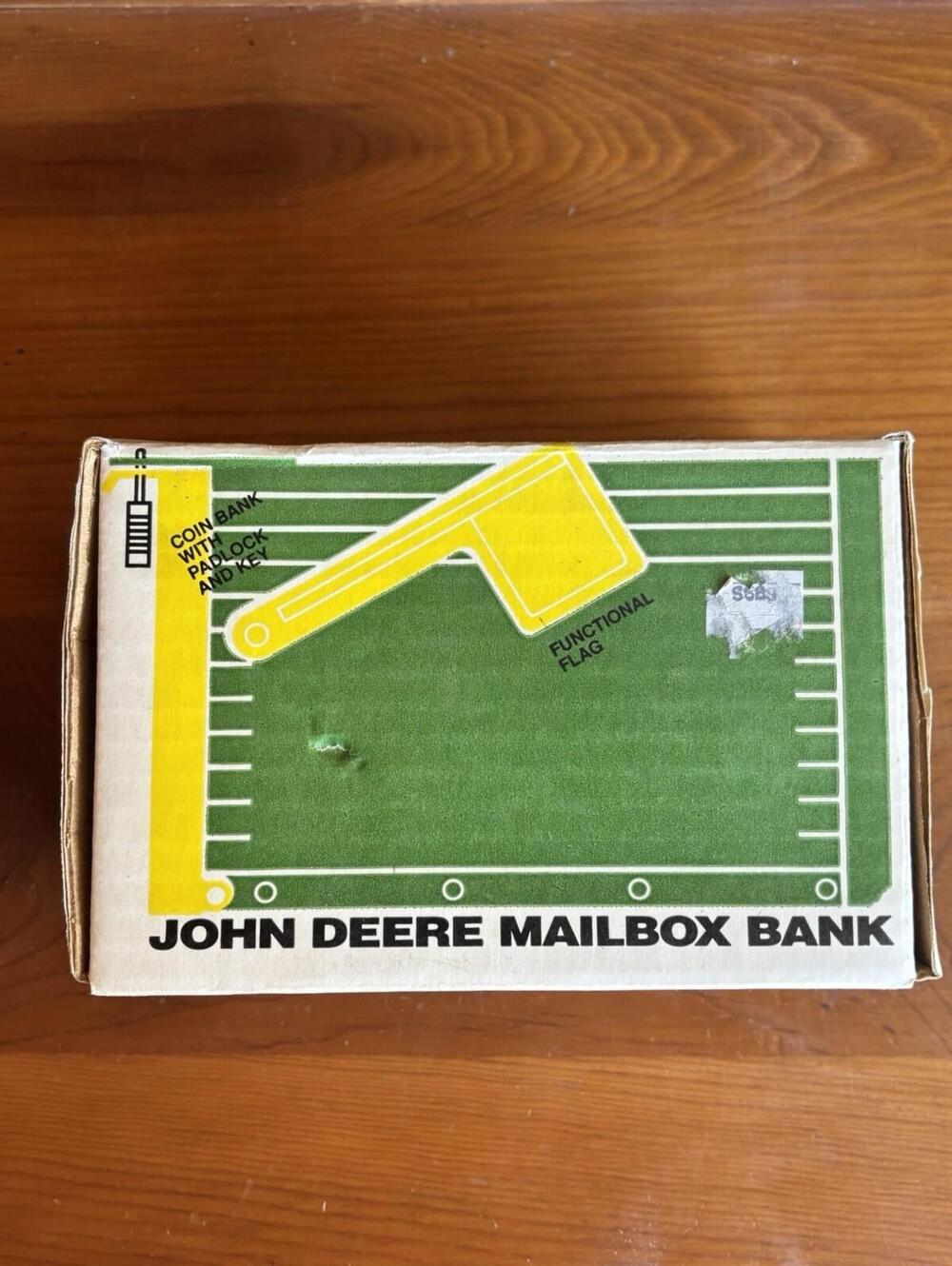 Vintage John Deere Mailbox Bank New In Box Never Used